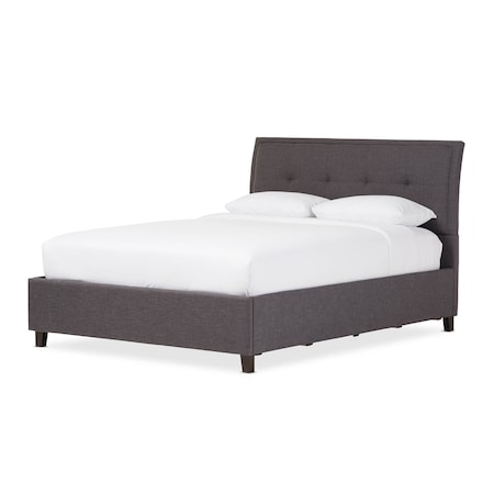 Baxton Studio Lea Modern Dark Grey Queen Size Storage Platform Bed 125-7018